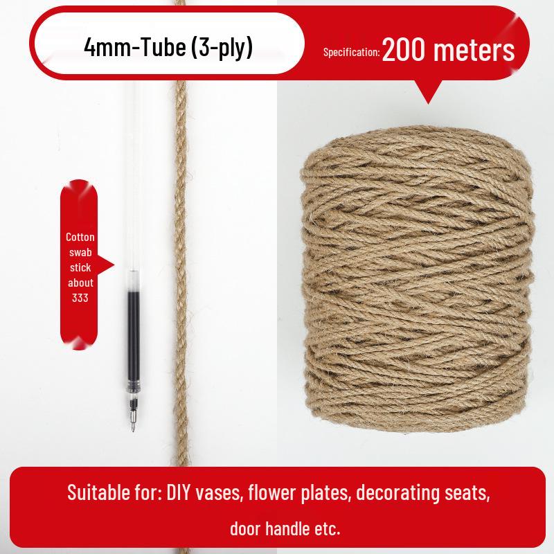 Hemp Rope: Handmade Thick String for DIY Weaving, Cat Scratching, Photo Wall Decor
