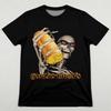 Garlic Bread Funny Meme Graphic T-Shirt Men's Women's Skull Pattern Print Tee Y2K Streetwear Fun Short-Sleeve Top