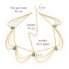 Europe, America, Multi-layer Chain Turquoise Water Drop Head Chain Headgear Women, Fashion Baroque Headband Headband