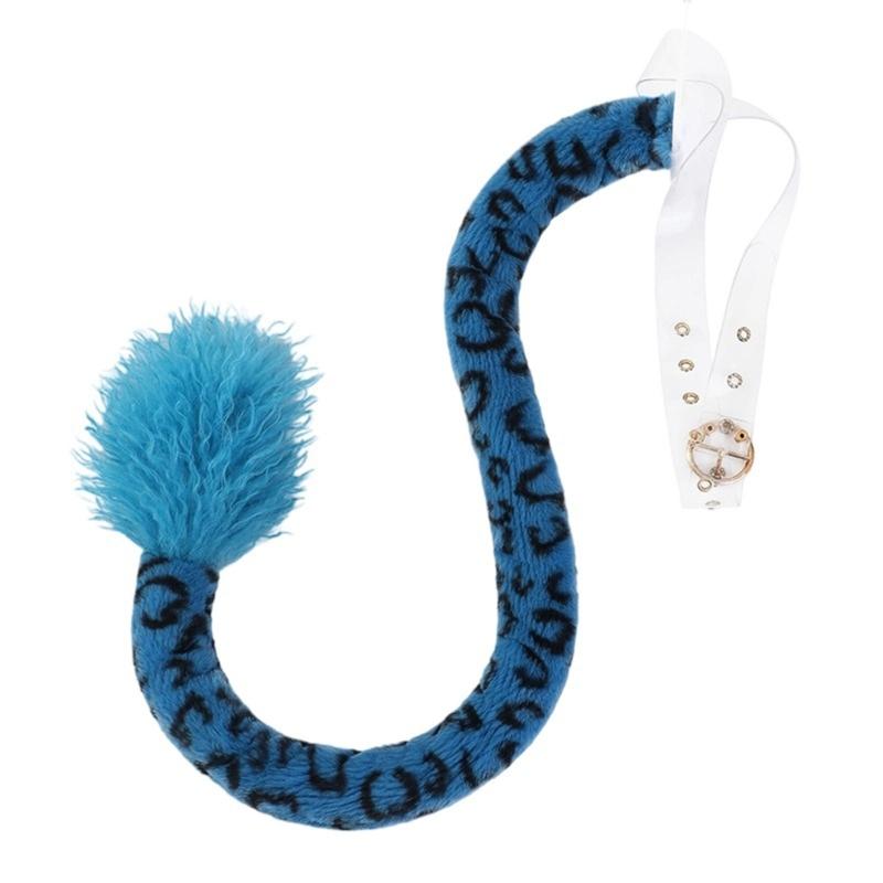 Faux Furs Foxes Costume Tail Adult/Teen Cosplay Halloween Christmas Party Costume Adjustable Cats Dog Wolf Leopards Tail