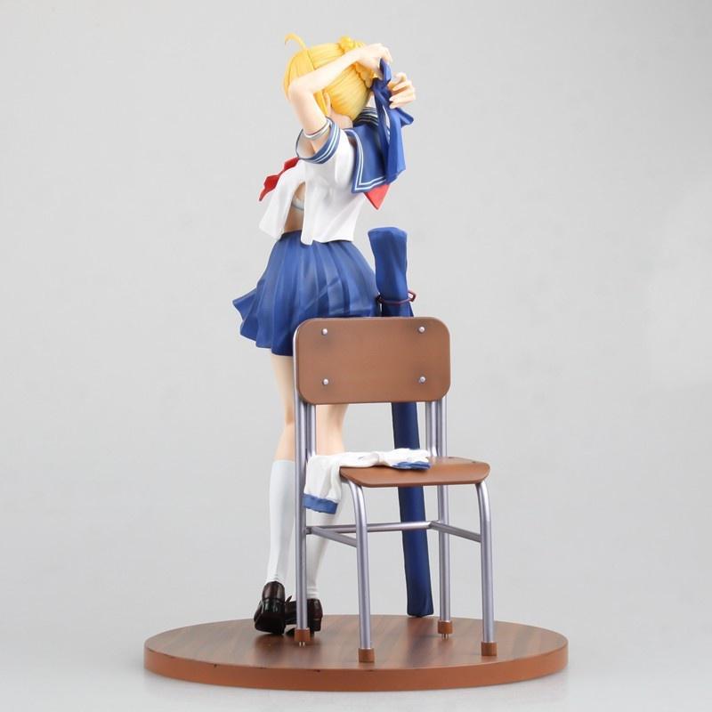 Anime Fate/Stay Night Saber Arutoria Pendoragon Sailor Suit Sexy Figure PVC Action Decoration Toy