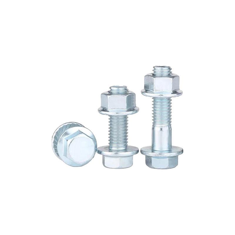 8.8 Grade Hex Flange Bolt and Nut Set with Anti-slip Washer: M5, M6, M8, M10 Assortment