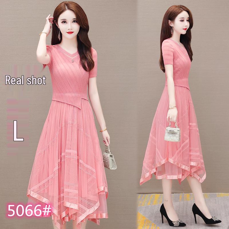 2025 Western-Style Spring/Summer Dress: European & American Loose Fit, Plus Size, Elegant & Fashionable