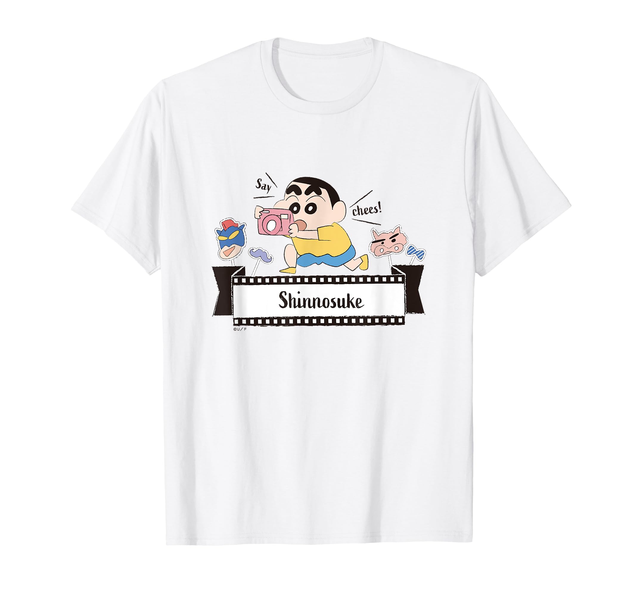 

Crayon [Manga] Shin-chan Shin-chan Hai! cheese! T-shirt білий