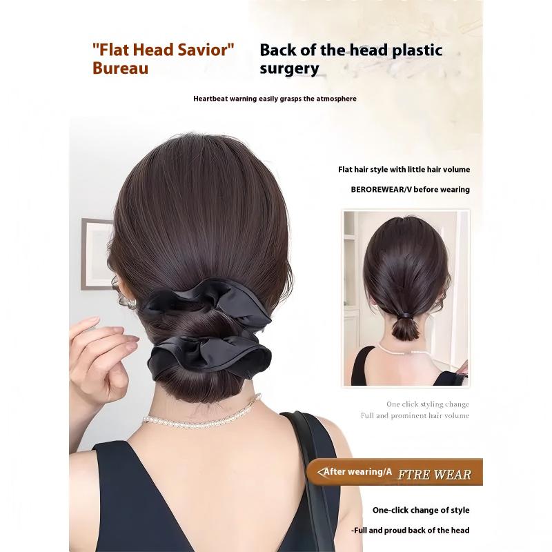 Low Bun Wig Hair Clip-In Messy Bun Hairpiece Straight Hair Extension For Effortless Updo Synthetic Claw Messy Hair Bun For Women