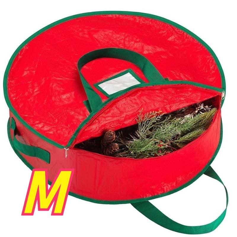 Christmas Wreath Storage Bag with Heavy Duty Handles - Durable Wreath Storage Container & Garland Holiday Artificial Wreath Holder