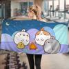 Kawaii M-Molangs Microfiber Beach Towel Absorbent Quick Dry Soft Yoga Swimming Resort Mountain Climbing Towel