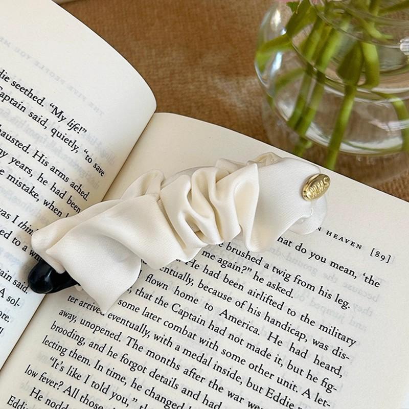 Korean Elegant Solid Fold Satin Banana Hair Clip For Women Girls Sweet Hair Ornament Hairpin Barrette Hair Accessories