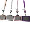 Porta Insignias con Pedrería de Cristal Brillante Cordón para Colgar Porta Tarjetas de Identificación Protector de Tarjetas
