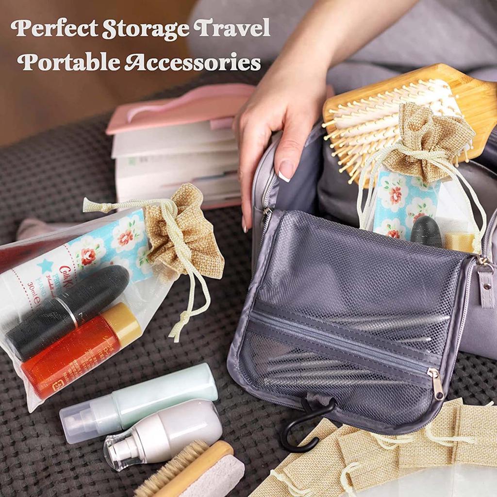 Multipurpose Pack of 30 Sturdy Organza Linen Drawstring Storage Bags for Jewelry Storage and Gifts Packaging Use