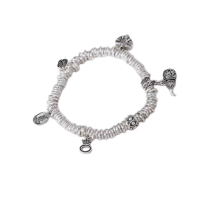 New Chinese Lucky Cat Coiling Bracelet Lucky Treasure Bracelet Fashion Retro Couple Gift Premium Hand Jewelry