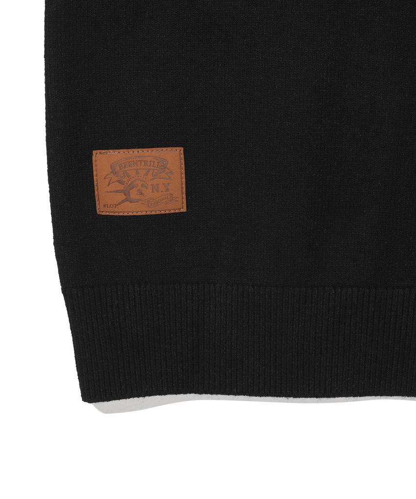 BEENTRILL Women'S Metal Hashtag V-Neck Knit (Black)