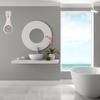 Silent Waterproof Bathroom Wall Clock with Suction Mount Modern Minimalist Design for Shower Room Or Kitchen Moisture Resistant