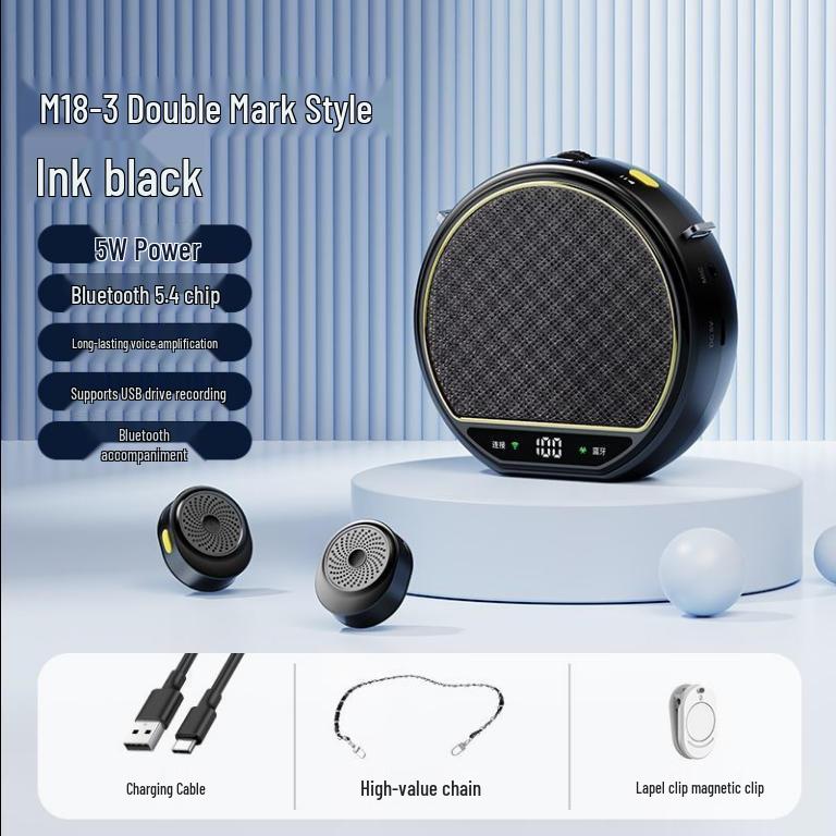 

M28 Wireless Lavalier Microphone: Dual Mic, Long Battery Life, High Volume, Portable чорний