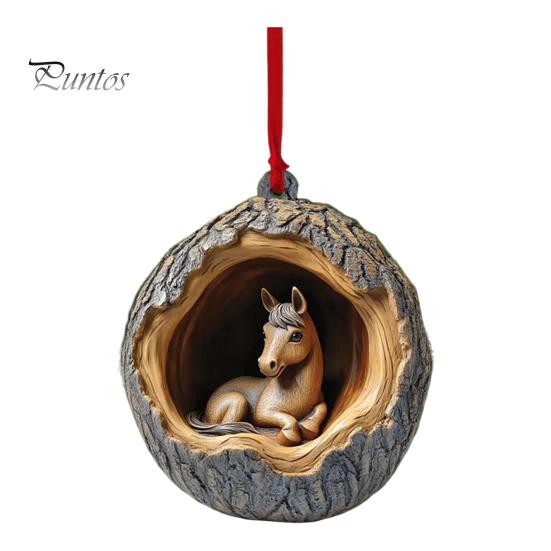 Christmas Animal Ornament Cartoon Forest Animal Hanging Decoration 2D Flat Acrylic Pendant for Christmas Tree Decor