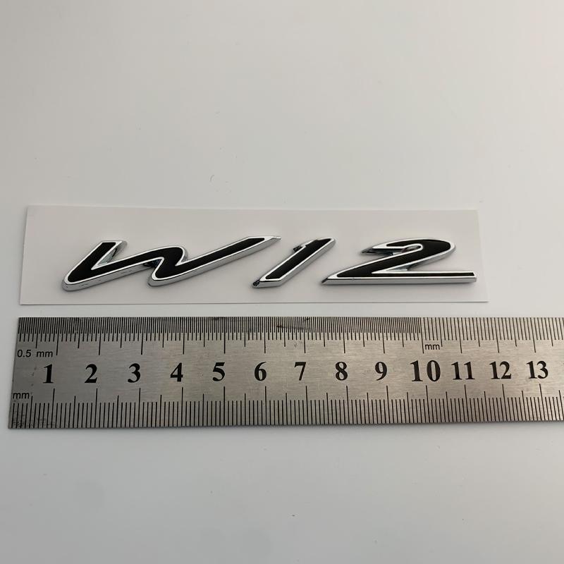 Samochodowe ABS W12 Logo Bagażnik Błotnik Odznaka Emblemat Naklejki Naklejka Do Bentley Flying Spur Mulliner Continental GT Bentayga Akcesoria