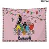 Barbapapa Wall Tapestry Aesthetic Wall Hanging Printed Fabric Blanket Decorative Tapestries for Bedroom Living Room Home Decor