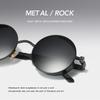 Retro Punk Sunglasses Round Reflective Glasses for Men Women Vintage Style UV Protection