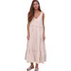 Women's Cotton And Linen Dress Women Sexy Tie Shoulder Cami Dress Casual Loose Sleeveless Ruched Flowy Dress