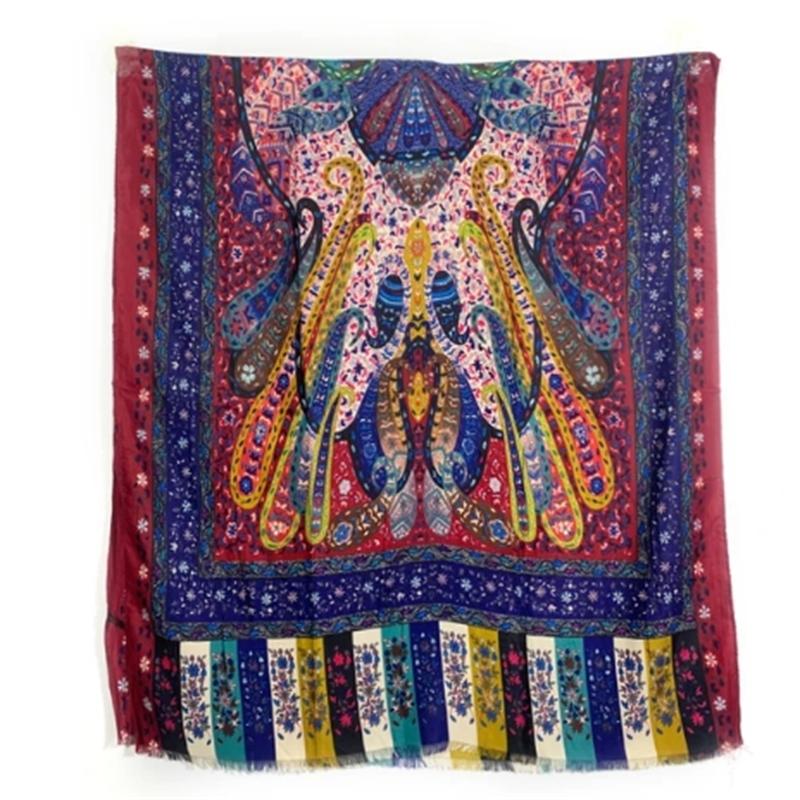 Bohe Style Cashew Floral Print Women'S Shawl Scarf Breathable Thin Travel Beach Scarves Ethnic Shawls Vintage Bandana Stoles
