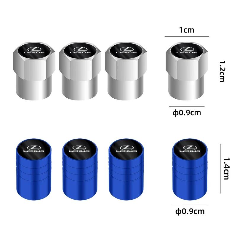 4 vnt. automobilio ratlankių padangų ventilių dangtelių dulkių priedai, skirti „Lexus ES240 ES250 ES350 IS250 IS300 RX270 NX300 RX300 RX350 SL430 CT200“