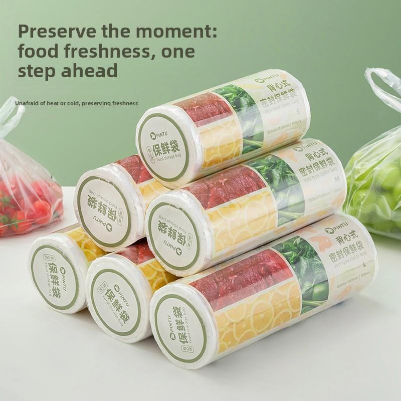 Food Grade Pe Sealing Freshkeeping Bags With Microbial Resistance For Home Kitchen Storage