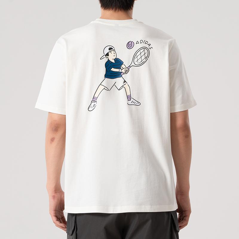 Adidas Sports Lifestyle Logo Breathable Round Neck Short Sleeve T-Shirt Men T-Shirts KC2868