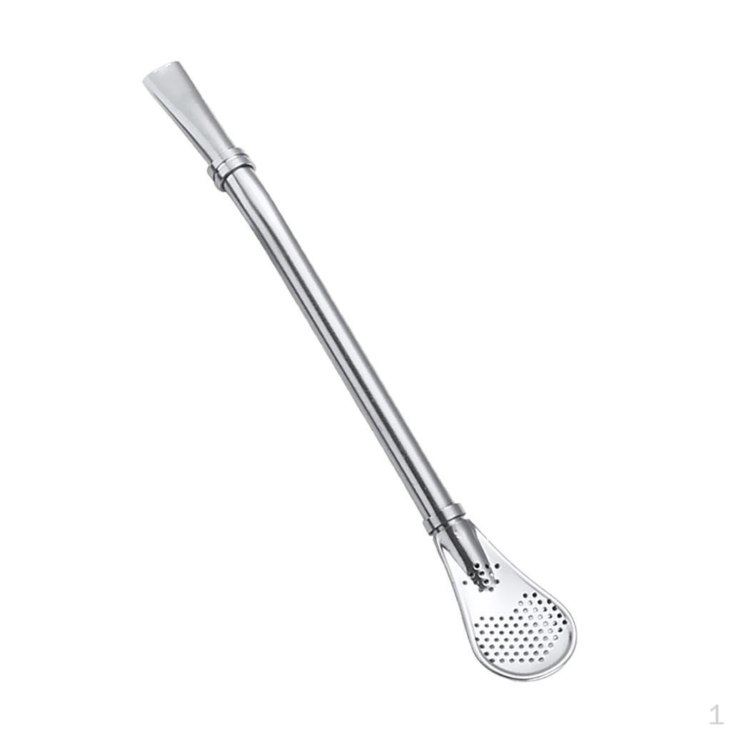 Tea Straws Filtered Spoons Juice Coffee Drinking Straw 6 Colors