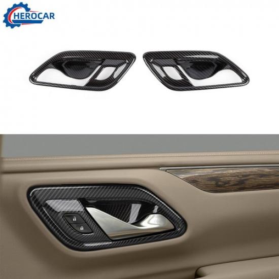 Car Interior Door Handle Bowl Trim Cover Shell Kit For Chevy Suburban 20+ /Tahoe