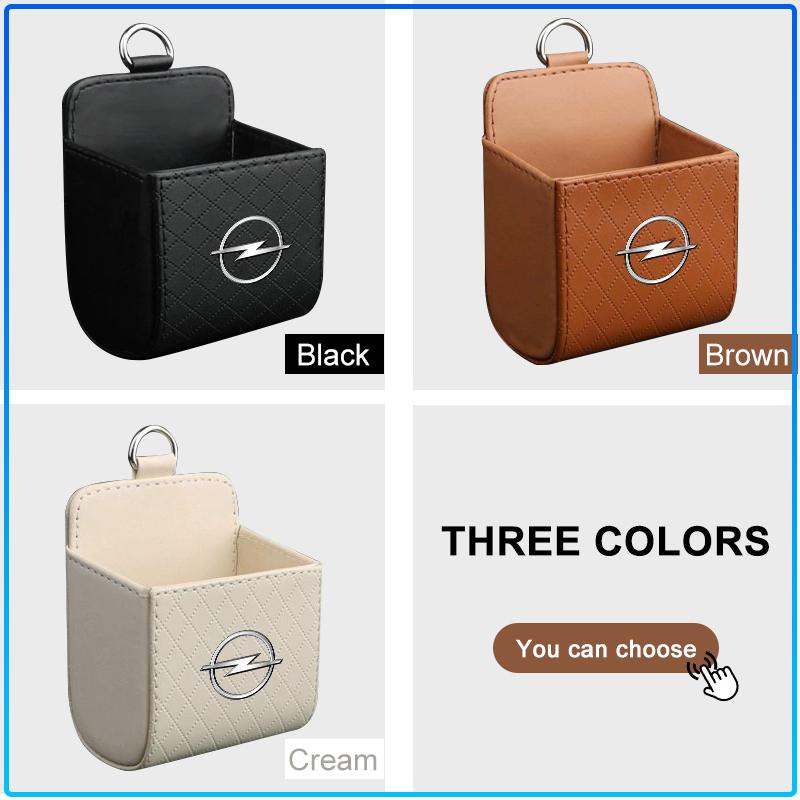 Leather Car Storage Box Air Vent Dashboard Tidy Hanging Organizer Box For Opel Astra H G J Insignia Mokka Zafira Corsa Vectra B C D