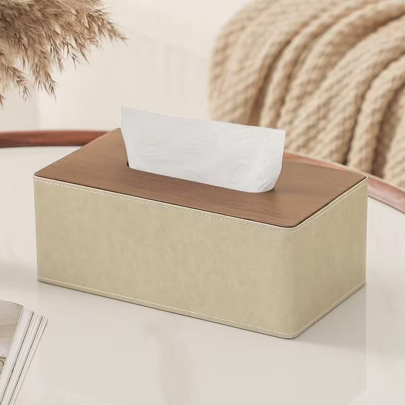 PURABLE Nordic Modern Leather Tissue Box