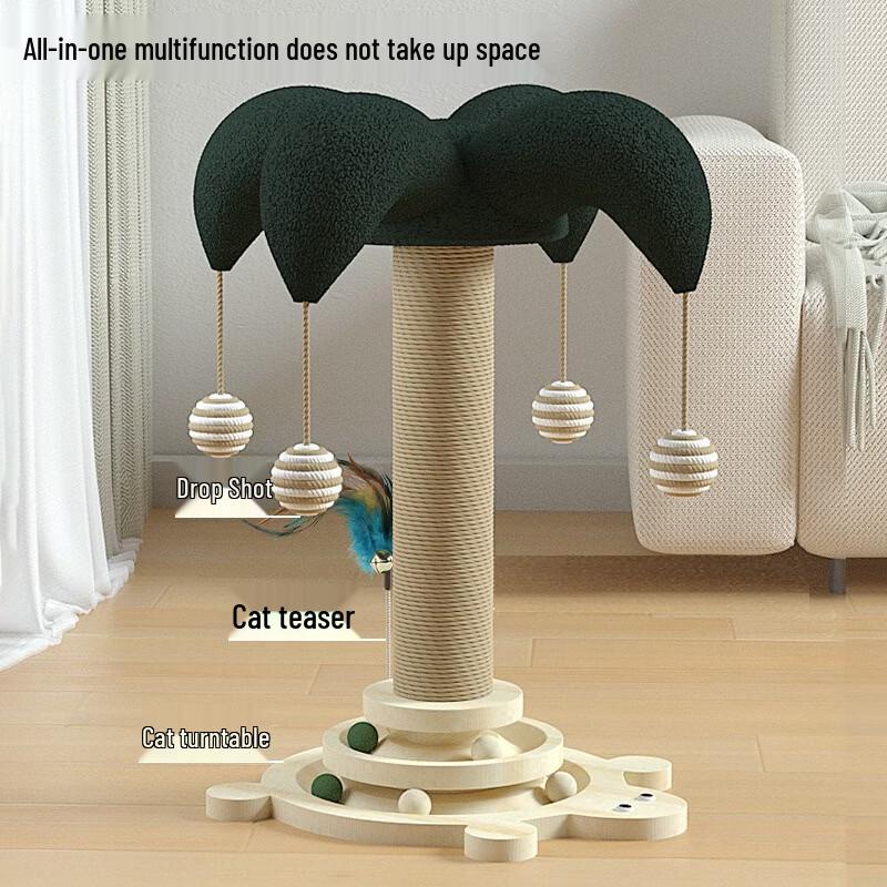 VZZS Vertikaler Kratzbaum mit interaktiver Spielzeugbasis