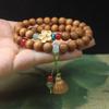 8mm Barbie Sandalwood Double Loop Beaded Bracelet Lotus Pod Pendant Chinese Style Wooden Hand Jewelry Fashion Daily Decor