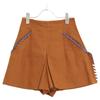 TOGA PULLA TP51-FF230 Brown Leather Stitch Shorts Bottoms 34 BrownUsed