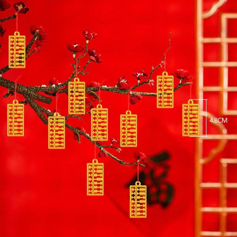 6pcs/10pcs Waterproof Potted Plant Year of the Dragon Spring Festival Hanging Pendant  Lucky Mascot