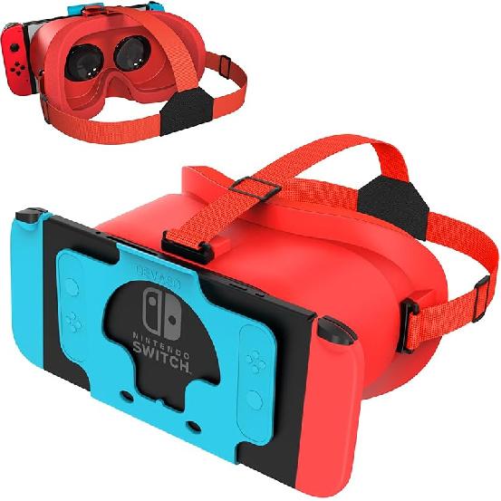 MVPTGRS VR Headset for Original Nintendo Switch & Switch OLED Model Upgraded, Virtual Reality Glasses with Adjustable HD Lenses and Comfortable Head
