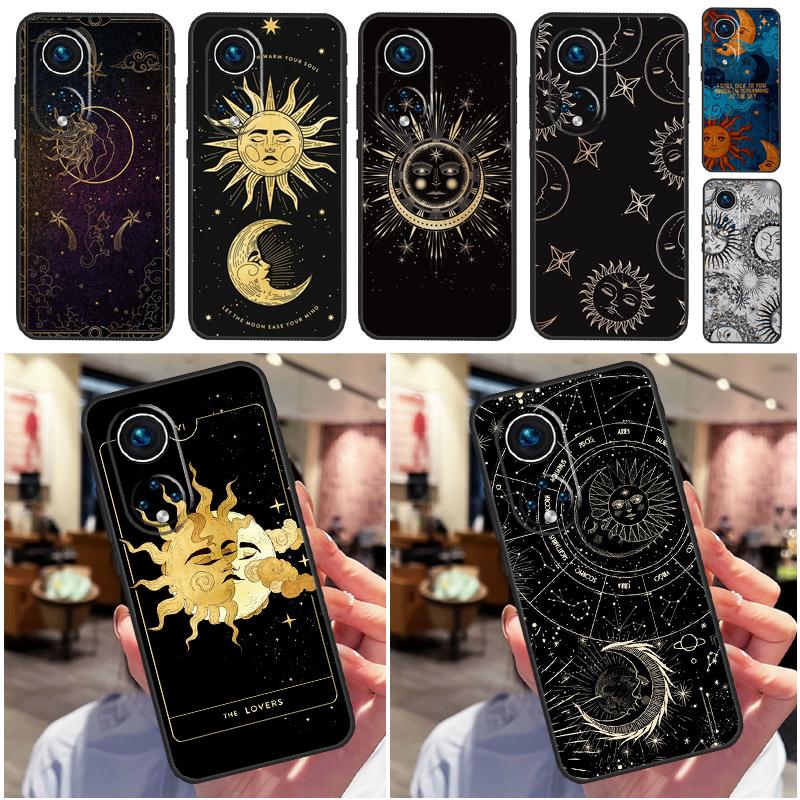 Crescent Moon Sun Case For Honor X8a X8b X9b X9a X8 X9 X9c 50 70 90 Lite Honor 200 Lite Magic 5 6 7 Pro Cover