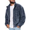 Mens Jacket Cardigan Long Sleeve Full Zip Open Front Thermal Coat Fall Winter Outwear
