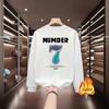 Top-Selling Men's No. 7 Long Sleeve Sweatshirt - Trendy Autumn/Winter High-Quality Hua Cotton Crew Neck.