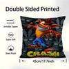 1pc Crash Bandicoot Game Cushion Cover Car Throw Pillow Case For Sofa Car Christmas Gift