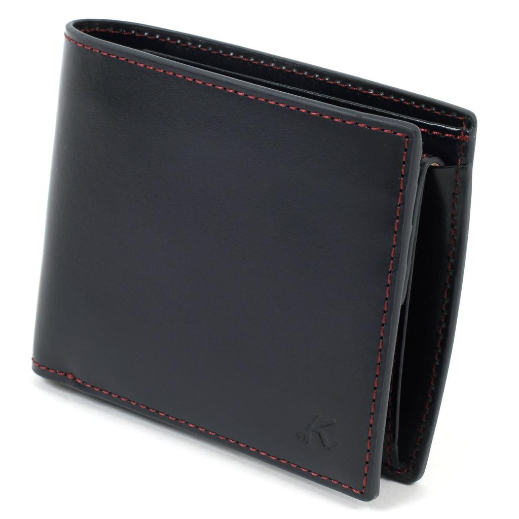 Tanned Leather Bifold Wallet ZH0480 Dark Stitch 10711 [Kitamura] Blue/Wine [Navy]