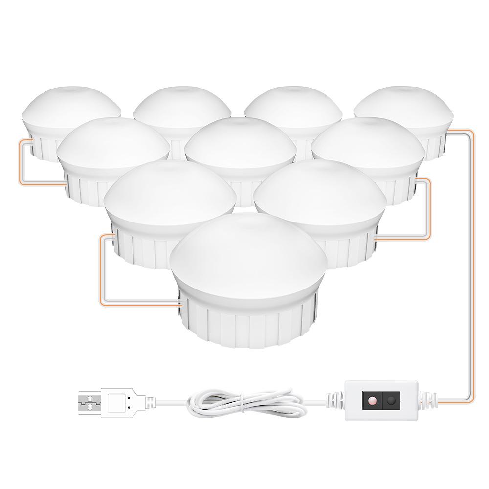 LED Makeup Mirror Light with USB, Hand Sweep Sensor, Memory Dimming, Bathroom Vanity Beauty Light Bulb