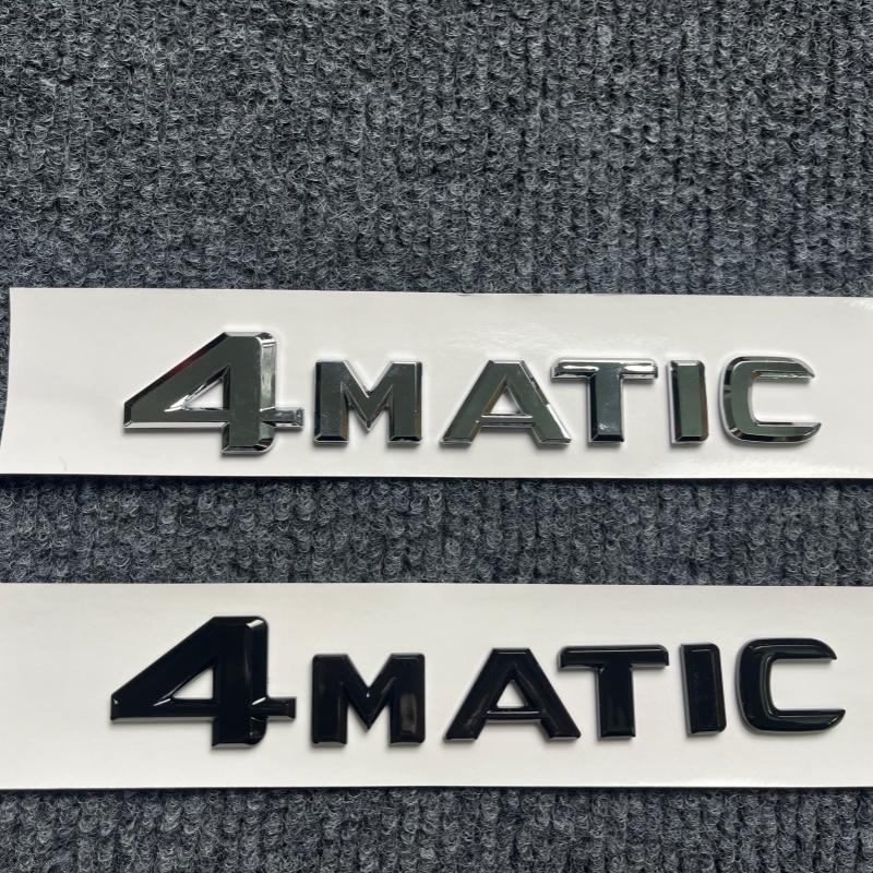 Logo 3D Cromato Nero 4Matic Lettere Stemmi per Bagagliaio Auto per GLC 250 GLK 220 ML 320 4matic Emblema Adesivo Accessori