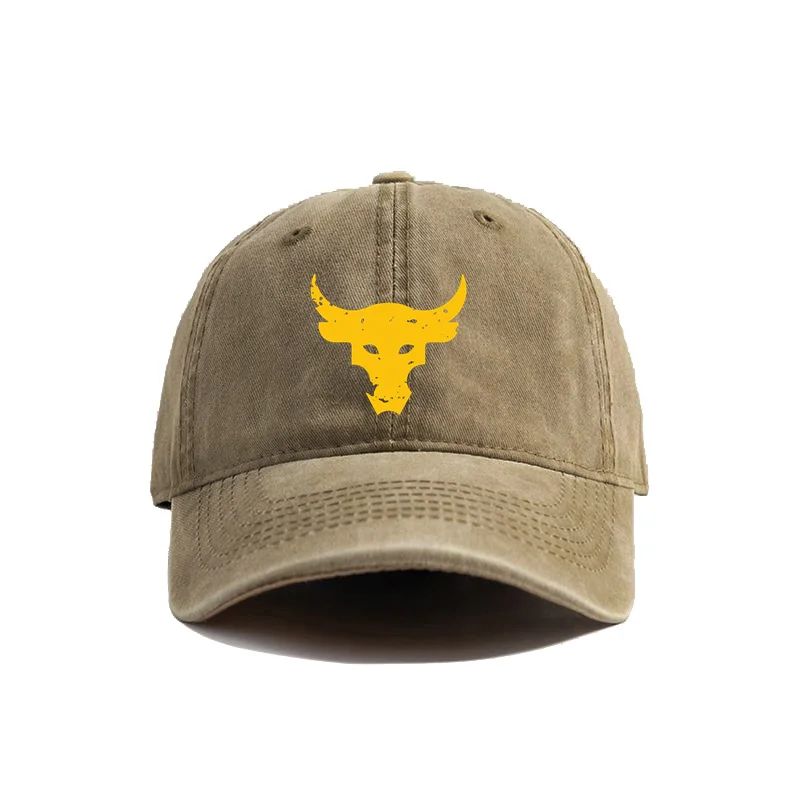 Gorra de Béisbol Brahma Bull de Dwayne Johnson Gorras de Papá Verano Desgastadas Hombres Exterior Ajustable Gorras de Algodón Protección Solar Exterior