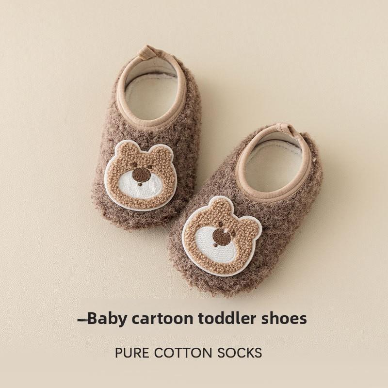 Newborn Baby Warm Floor Socks Non-Slip Soft Sole Toddler Shoes Thickened for Spring Autumn Winter