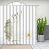 Stones And White Lotus In Water Shower Curtain Zen Spa White Bathroom Waterproof Extra Long Polyester Fabric For Bathtub Decor