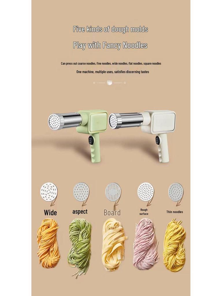 Wireless Small Handheld Automatic Noodle & Dough Press Machine: Multifunctional Home Use