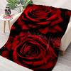 3D Printing Rose Theme Blanket, Four Seasons, Living Room Bedroom Sofa Office Nap Camping Trip Available Soft Comfort, Good Gift
