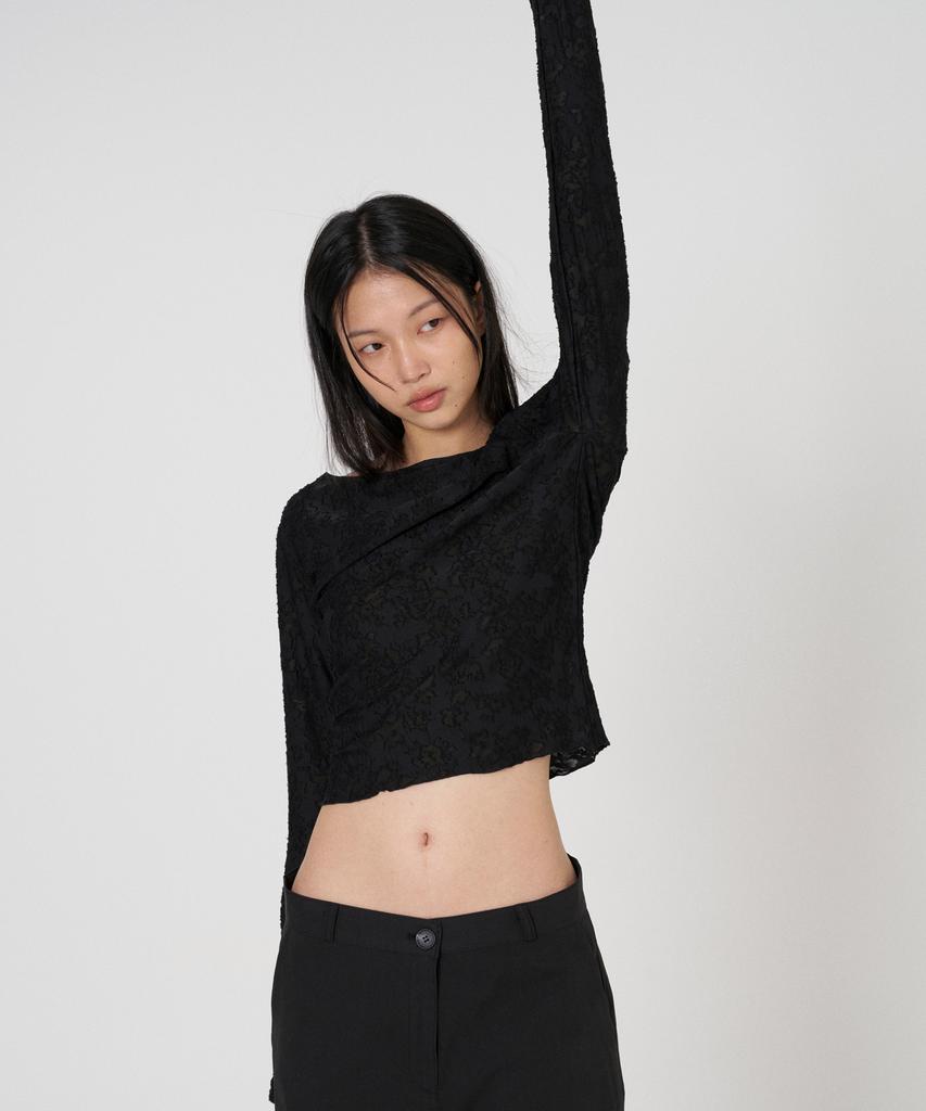 Tteolseutikeulleob Cloudy See Through T - Black