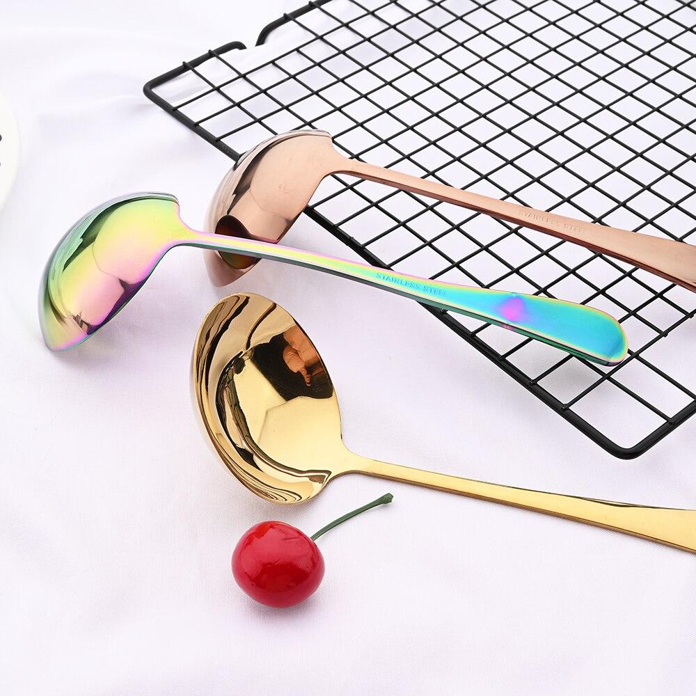 Accessoires pour la maison, ustensiles de cuisine, cuillère à soupe, Restaurant, Table à fond profond en acier inoxydable, dîner à Long manche, multi-usages